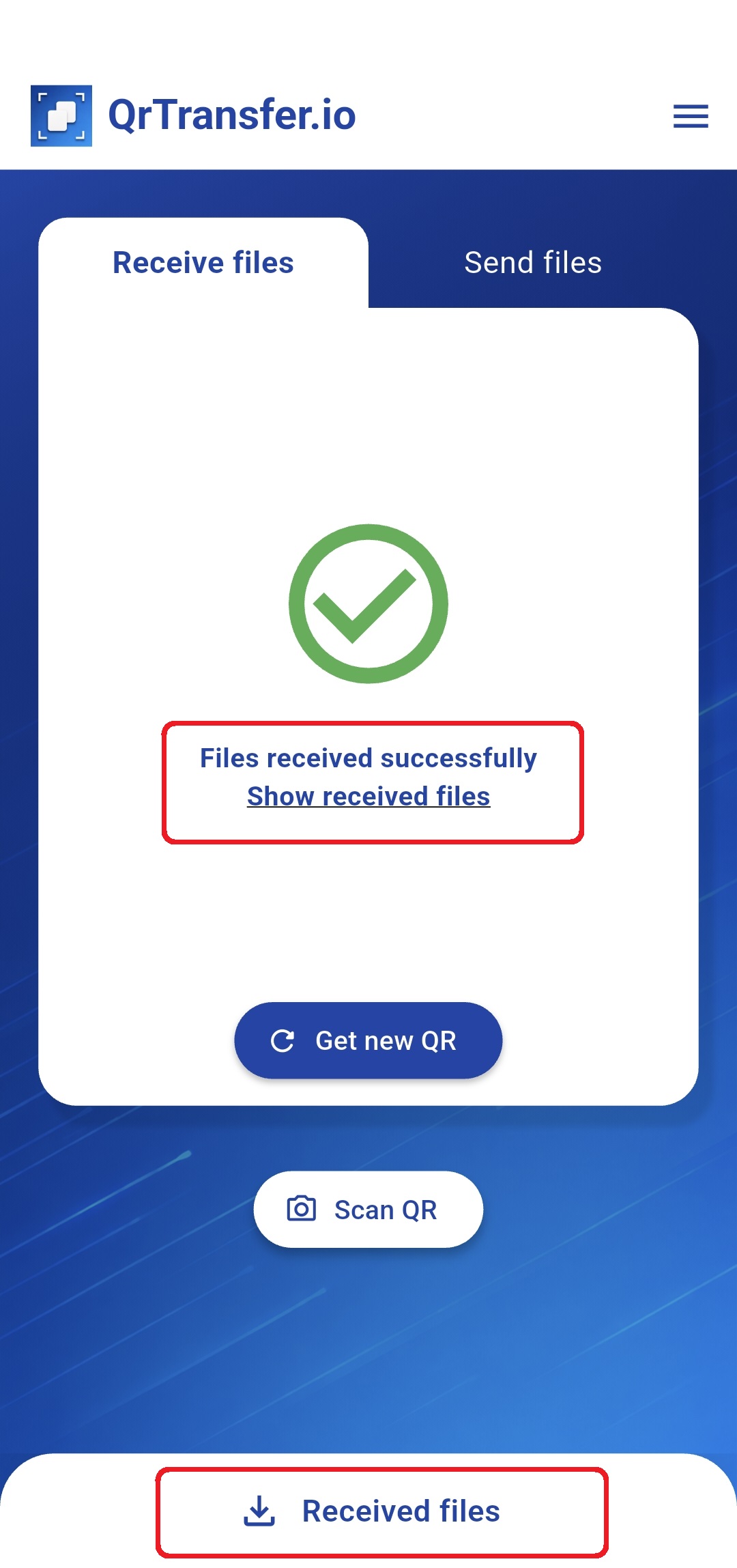 QrTransfer.io · How to send text from PC to mobile · Step 3 · Scan the QR from your phone