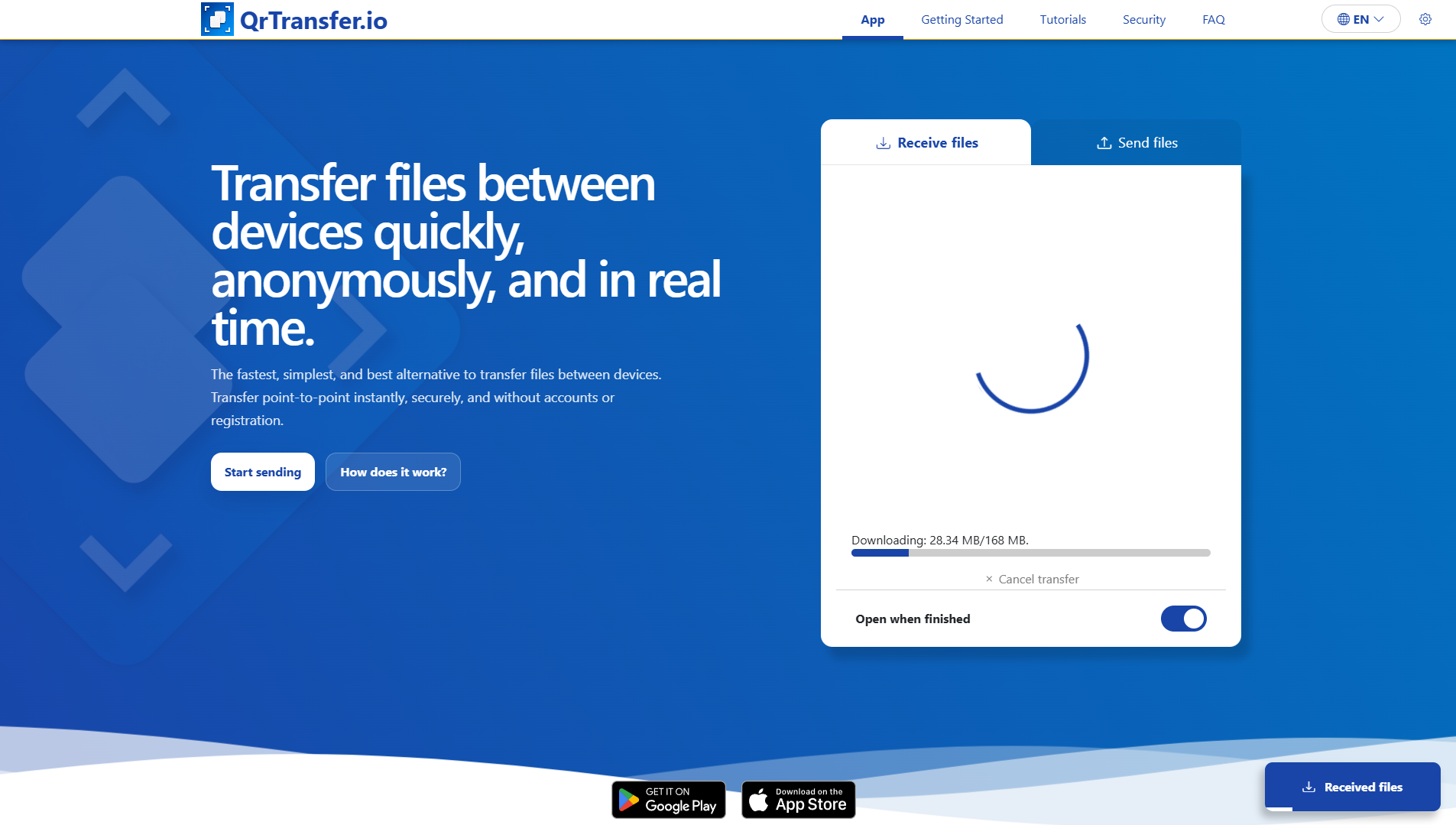 QrTransfer.io · How to send text from mobile to PC · Step 4 · Copy the text on the PC