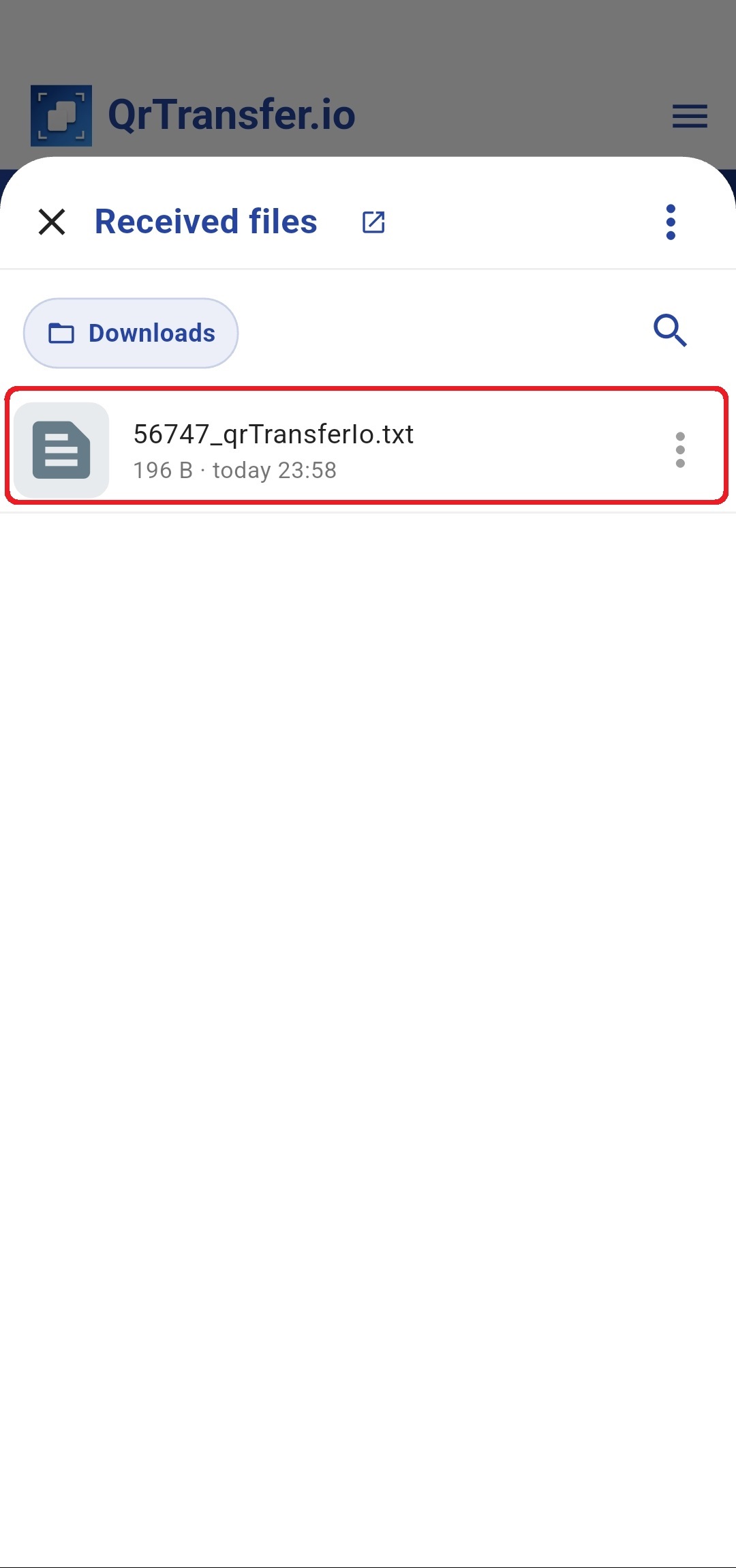 QrTransfer.io · How to send text from PC to mobile · Step 4 · Use the text on your phone