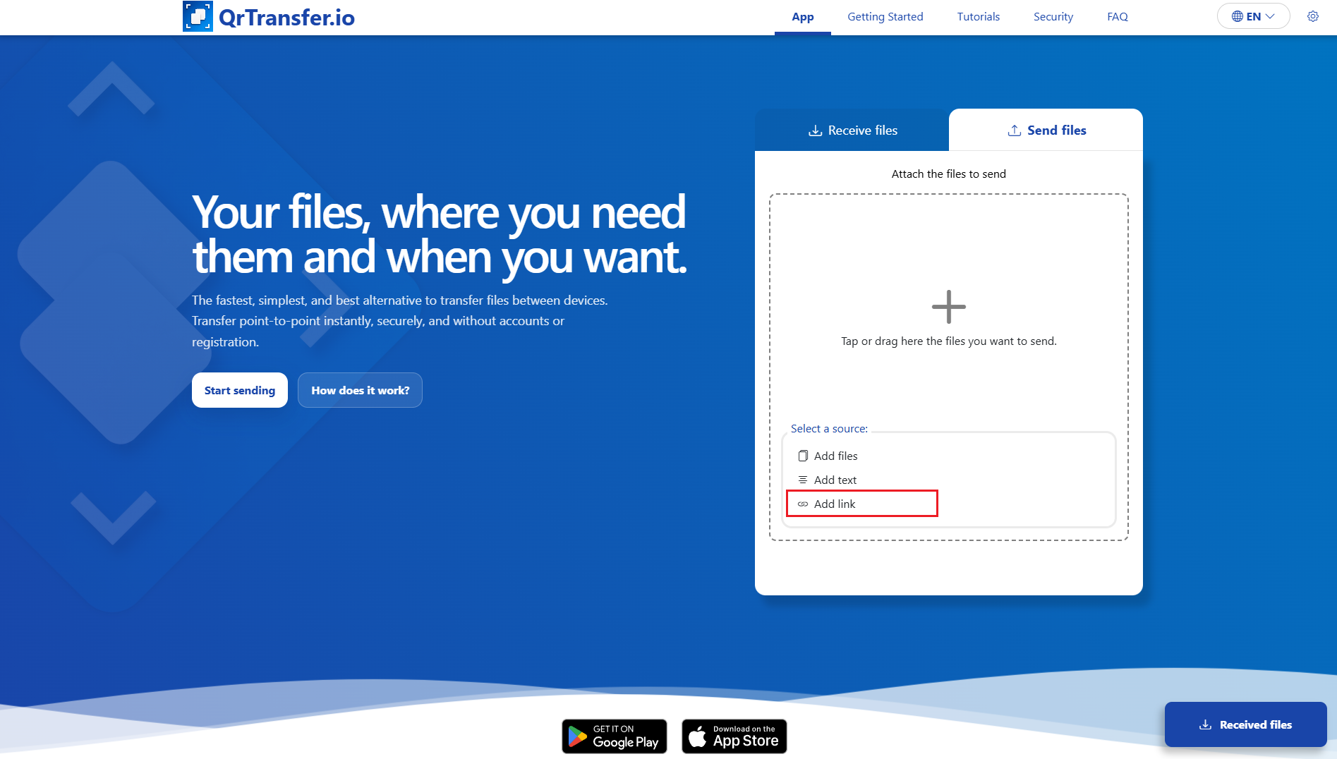 QrTransfer.io · How to open PC links on mobile · Step 1 · Open QrTransfer.io on the PC
