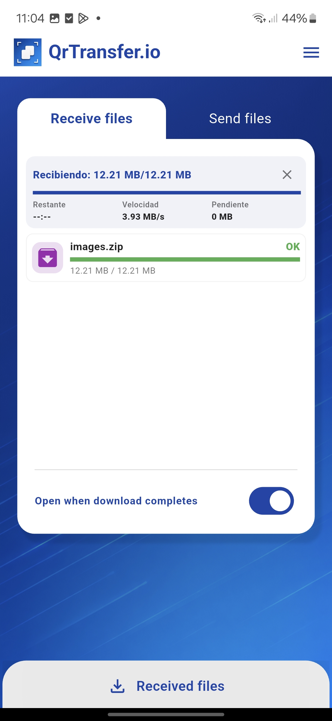 QrTransfer.io · How to transfer ZIP files from PC to mobile · Step 3 · Scan the QR from your phone