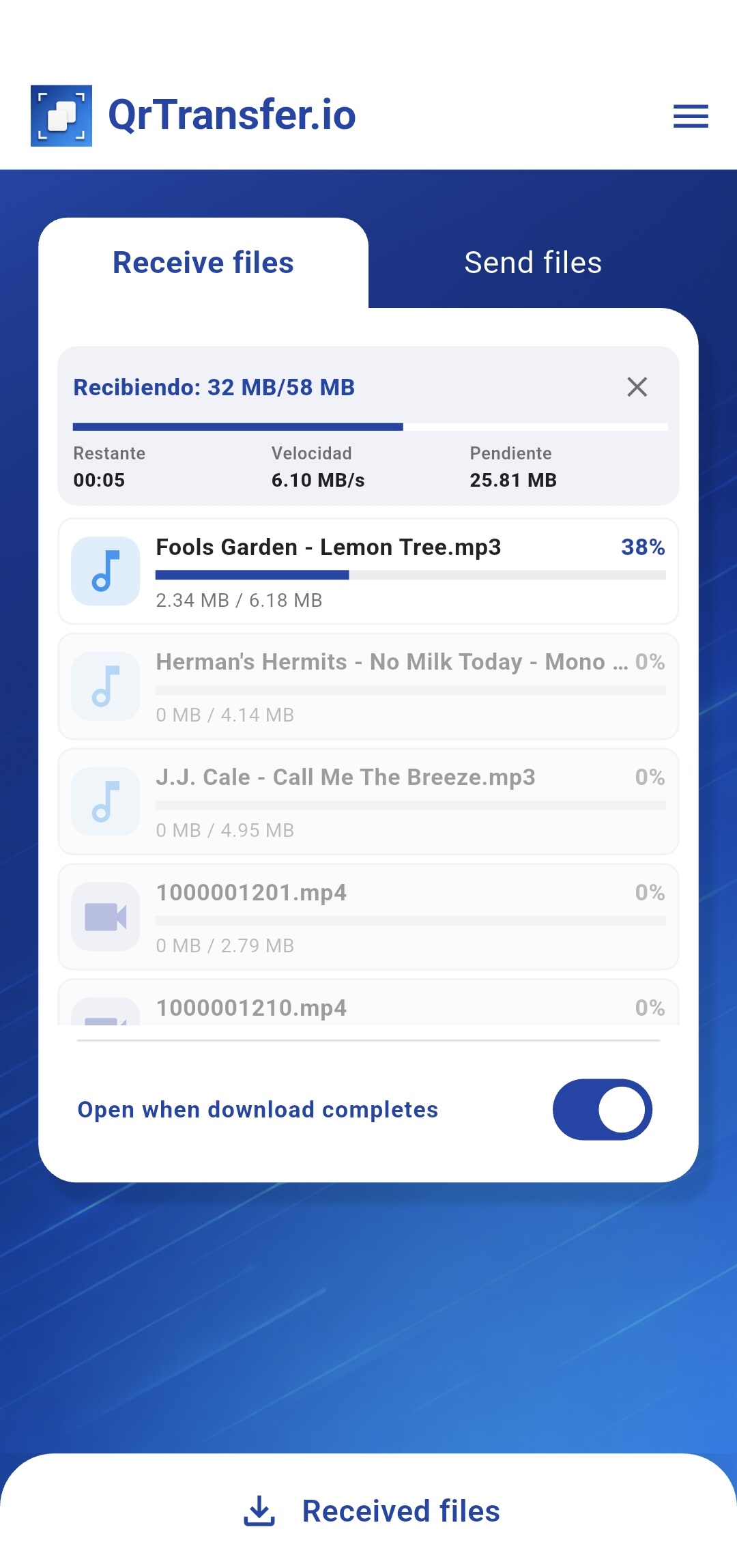 QrTransfer.io · How to send folders from PC to phone · Step 3 · Scan the QR from your phone